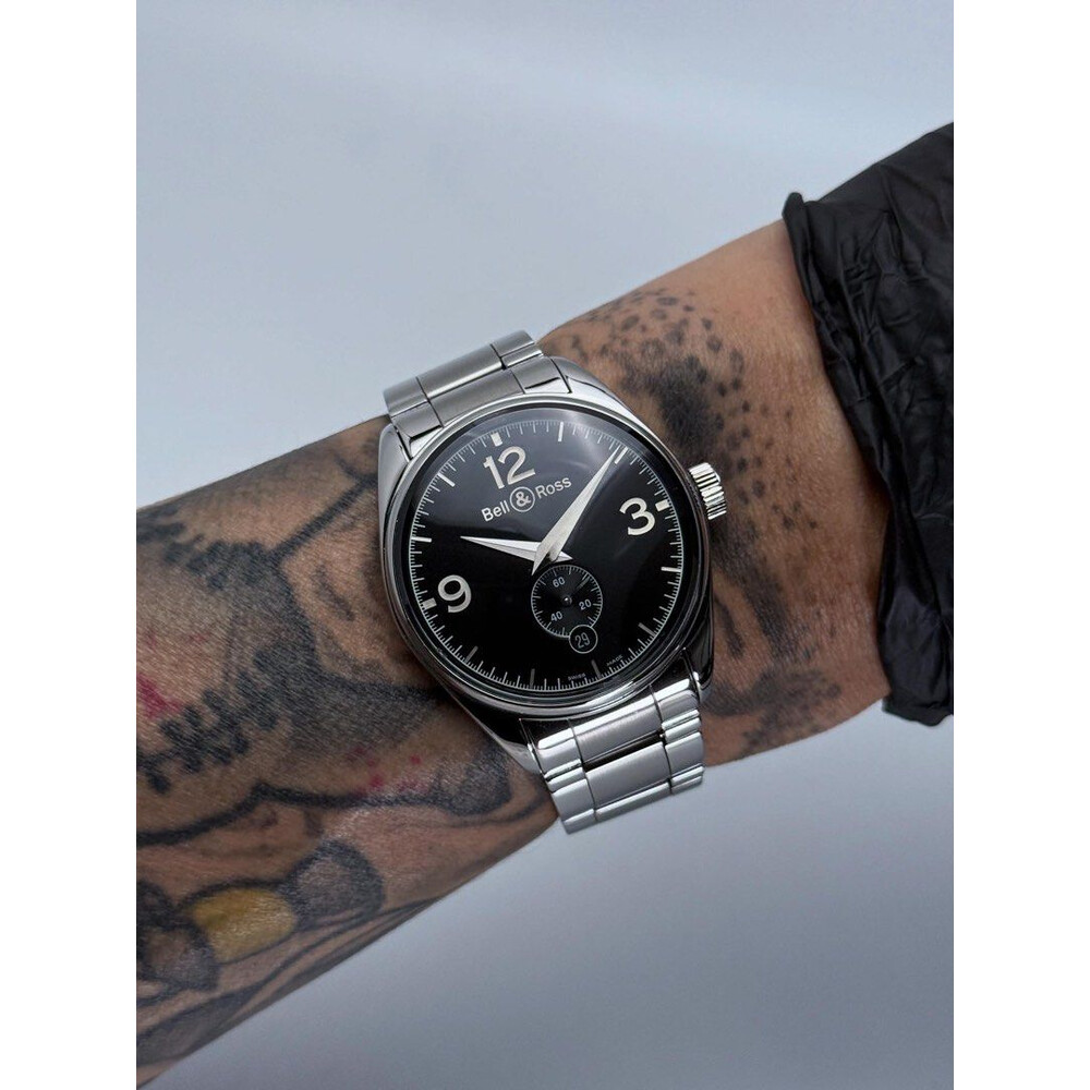37mm • 2010s Bell & Ross Vintage Officer Automatic Swiss Made Black Dial BR123